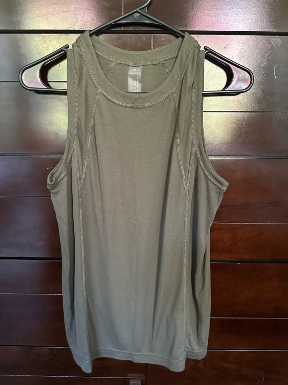 zuda Olive Green Racerback Tank